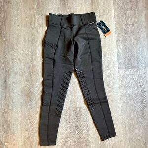 NWT Kerrits Power Stretch® Fleece Knee Patch Pocket Riding Tight Seal Size Small